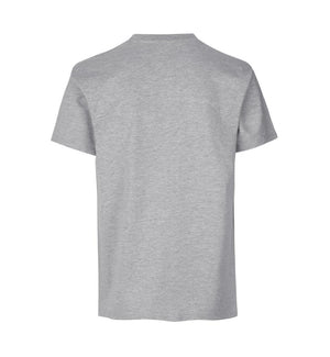 Ekstra slidstærk T-shirt til herre – Grå melange, bomuld med fire-lags rib - 0300