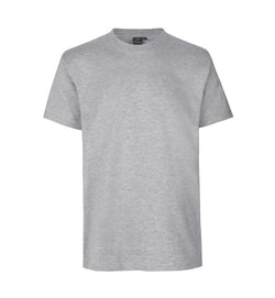 Ekstra slidstærk T-shirt til herre – Grå melange, bomuld med fire-lags rib - 0300