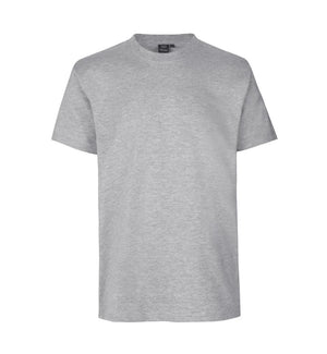 Ekstra slidstærk T-shirt til herre – Grå melange, bomuld med fire-lags rib - 0300
