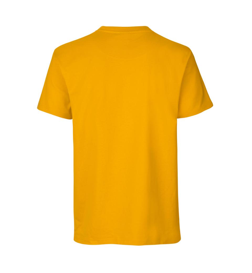 Ekstra slidstærk T-shirt til herre – Gul, bomuld med fire-lags rib - 0300