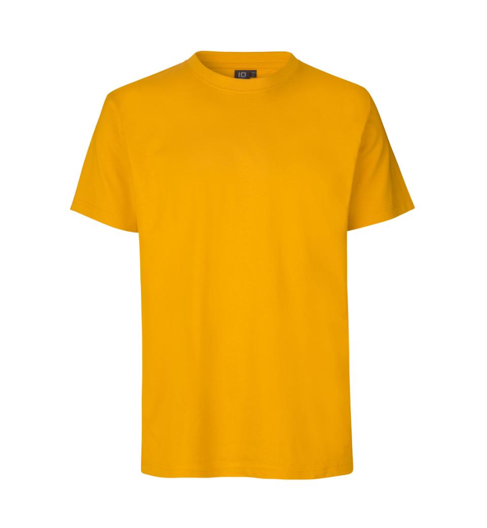 Ekstra slidstærk T-shirt til herre – Gul, bomuld med fire-lags rib - 0300