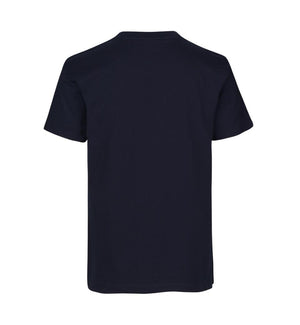 Ekstra slidstærk T-shirt til herre – Navy blå, bomuld med fire-lags rib - 0300