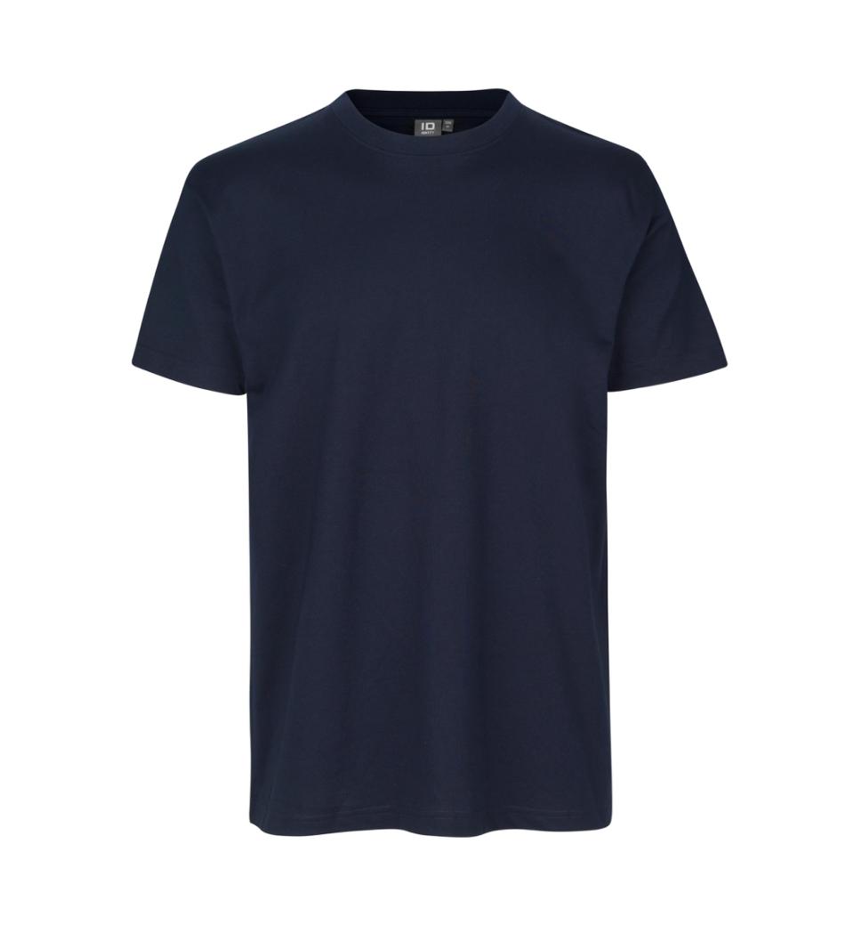 Ekstra slidstærk T-shirt til herre – Navy blå, bomuld med fire-lags rib - 0300