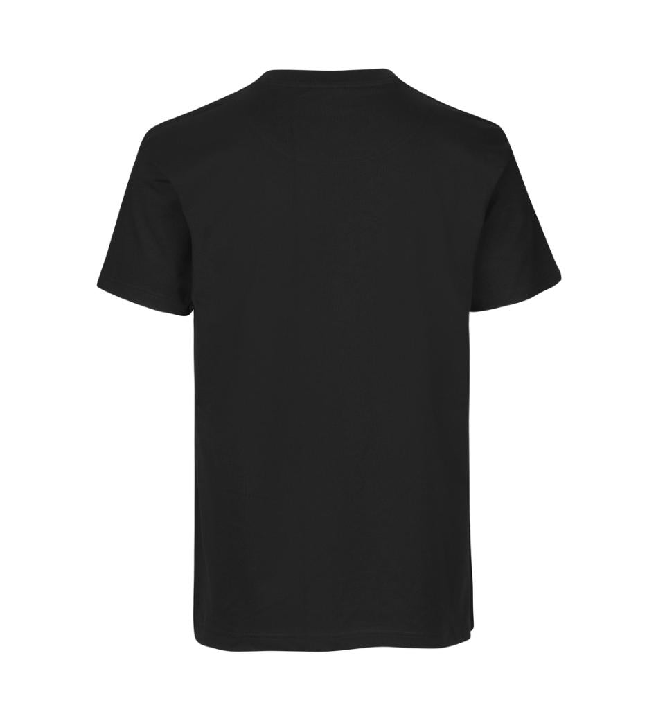 Ekstra slidstærk T-shirt til herre – Sort, bomuld med fire-lags rib - 0300