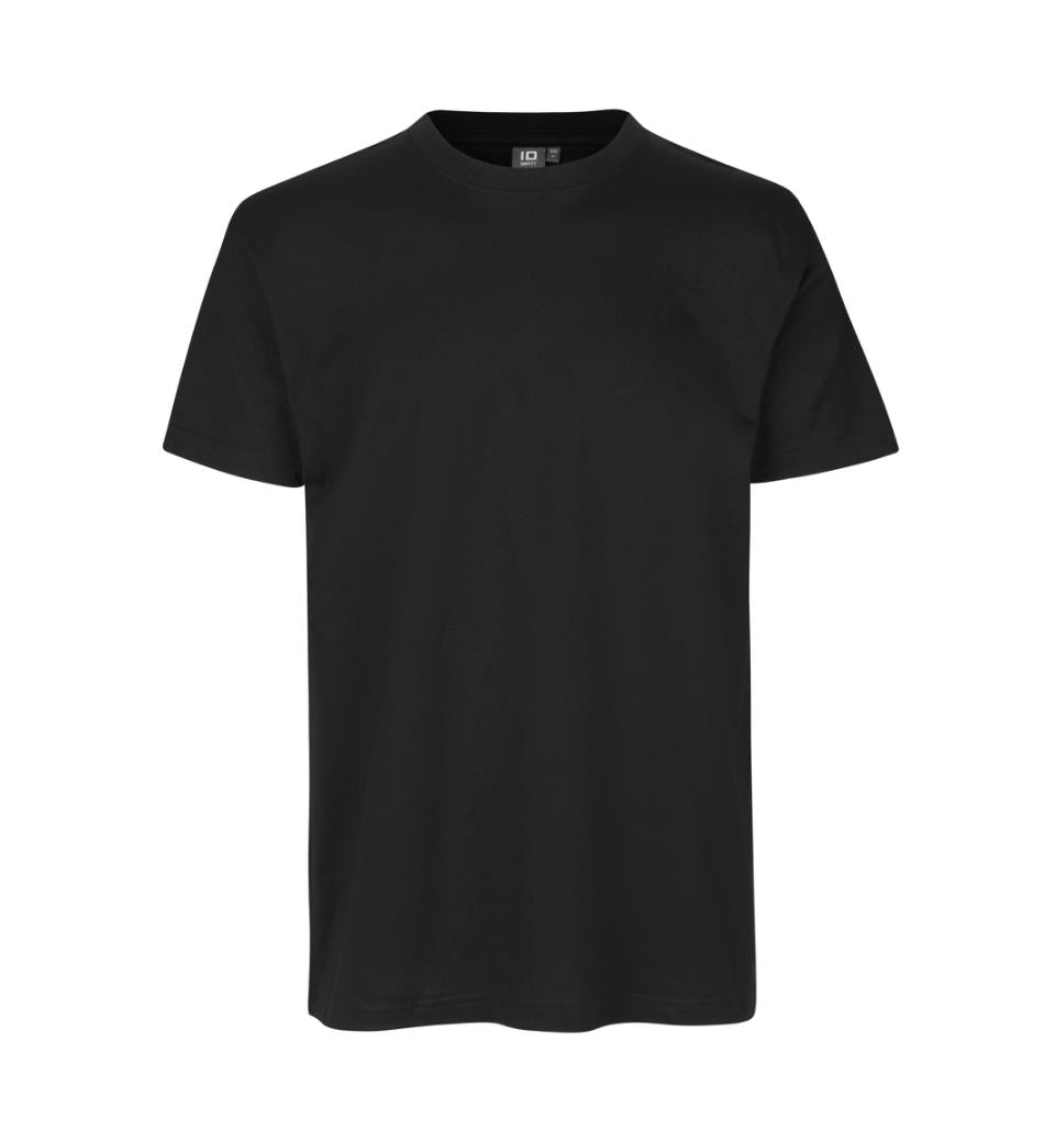 Ekstra slidstærk T-shirt til herre – Sort, bomuld med fire-lags rib - 0300