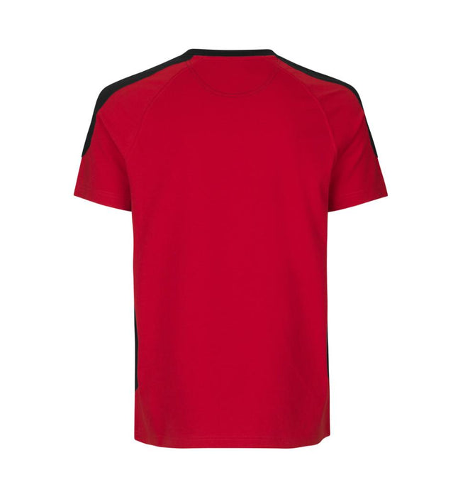 PRO Wear T-shirt med kontrastfarve - Herre - Rød - ID 0302 - Modekompagniet.dk