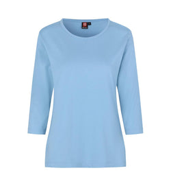 3/4 Ærmet T-shirt - Dame - Blå - ID313 - Modekompagniet.dk