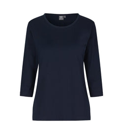 3/4 Ærmet T-shirt - Dame - Navy - ID313 - Modekompagniet.dk