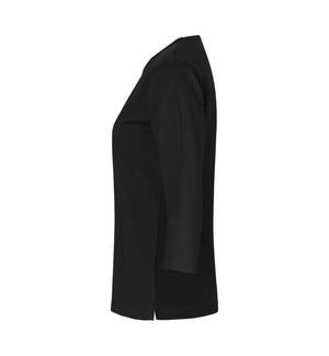 3/4 Ærmet T-shirt - Dame - Sort - ID313 - Modekompagniet.dk