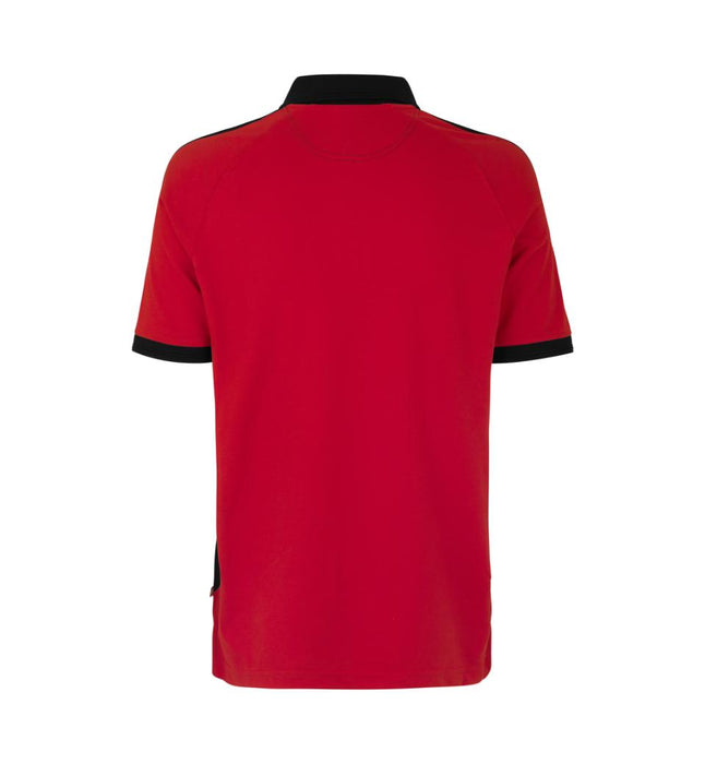 PRO Wear Poloshirt med kontrastfarve - Herre - Rød - ID 0322 - Modekompagniet.dk