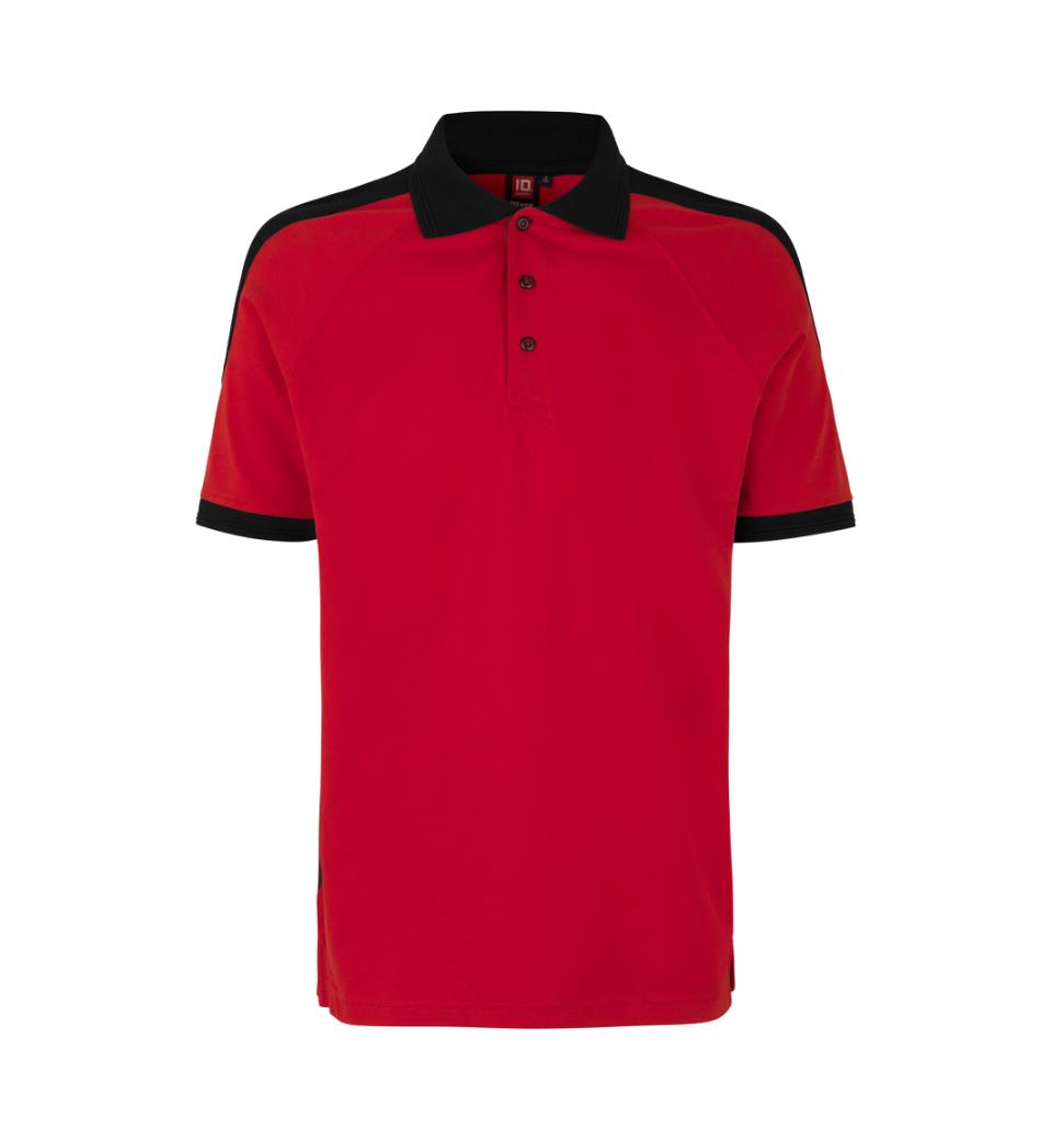 PRO Wear Poloshirt med kontrastfarve - Herre - Rød - ID 0322 - Modekompagniet.dk