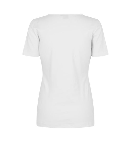 Interlock T-Shirt V-Hals Dame, Hvid - ID0506 - Modekompagniet.dk