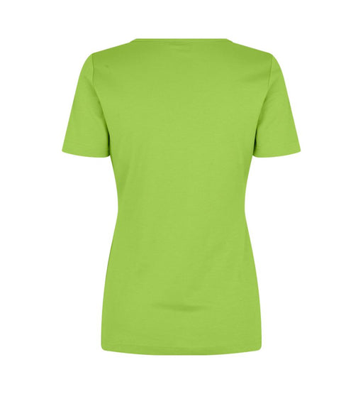 Interlock T-Shirt V-Hals Dame, Lime - ID0506 - Modekompagniet.dk