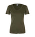 Interlock T-Shirt V-Hals Dame, Oliven - ID0506 - Modekompagniet.dk