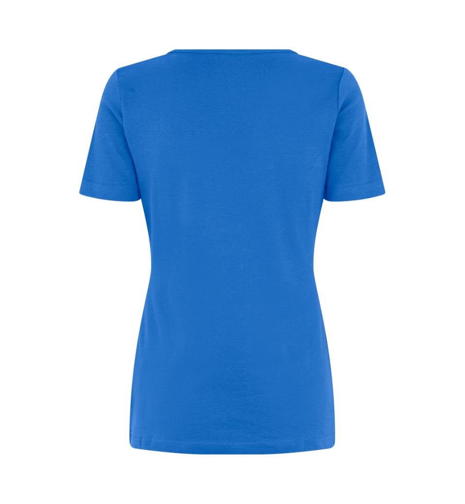 Interlock T-Shirt V-Hals Dame, Kongeblå - ID0506 - Modekompagniet.dk