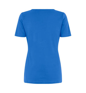 Interlock T-Shirt V-Hals Dame, Kongeblå - ID0506 - Modekompagniet.dk