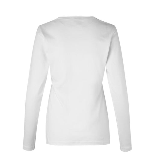 Interlock Langærmet T-Shirt Dame, Hvid - ID0509 - Modekompagniet.dk