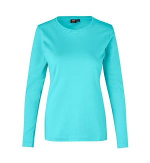 Interlock Langærmet T-Shirt Dame, Mint - ID0509 - Modekompagniet.dk