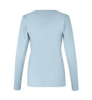 Interlock Langærmet T-Shirt Dame, Lys Blå - ID0509 - Modekompagniet.dk