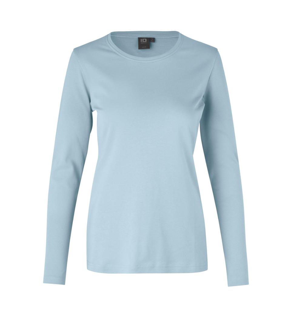 Interlock Langærmet T-Shirt Dame, Lys Blå - ID0509 - Modekompagniet.dk