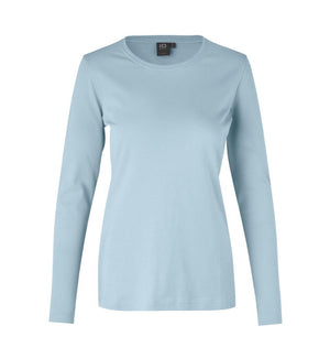 Interlock Langærmet T-Shirt Dame, Lys Blå - ID0509 - Modekompagniet.dk