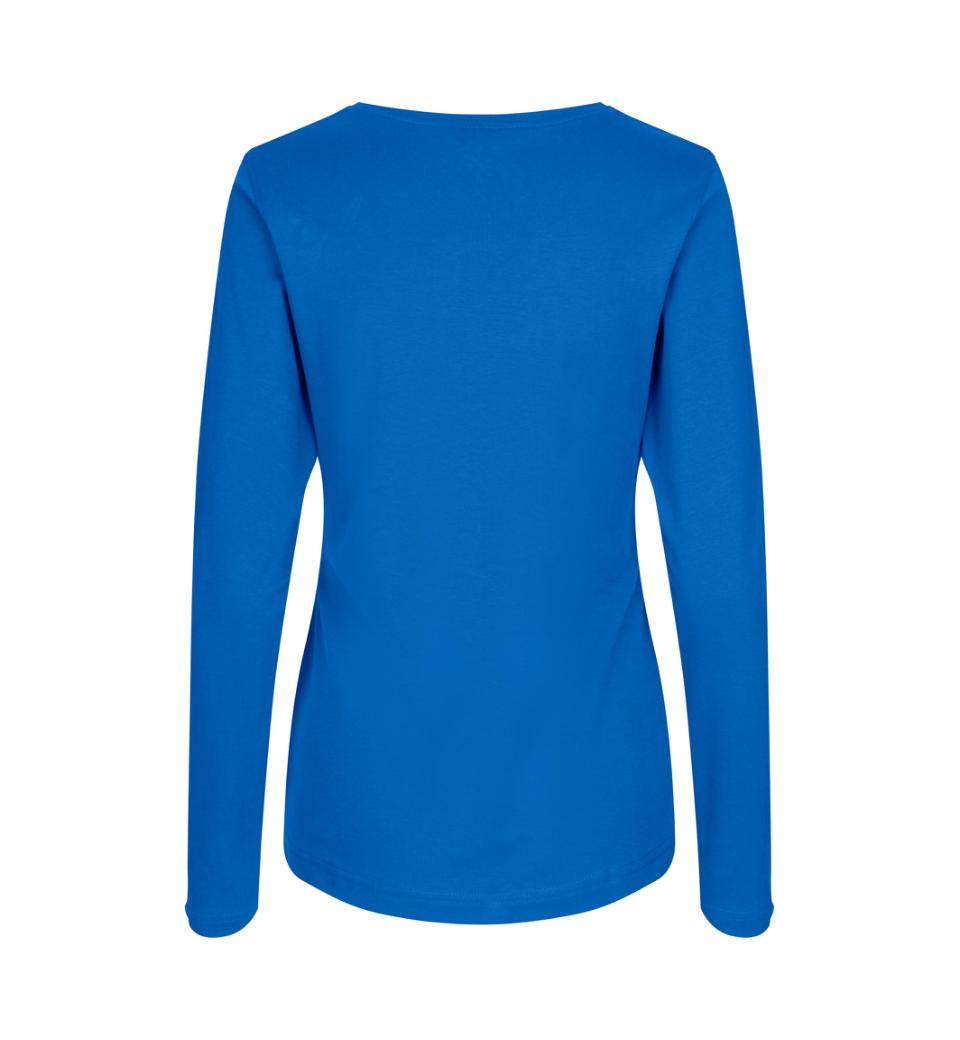 Interlock Langærmet T-Shirt Dame, Kongeblå - ID0509 - Modekompagniet.dk
