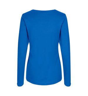 Interlock Langærmet T-Shirt Dame, Kongeblå - ID0509 - Modekompagniet.dk