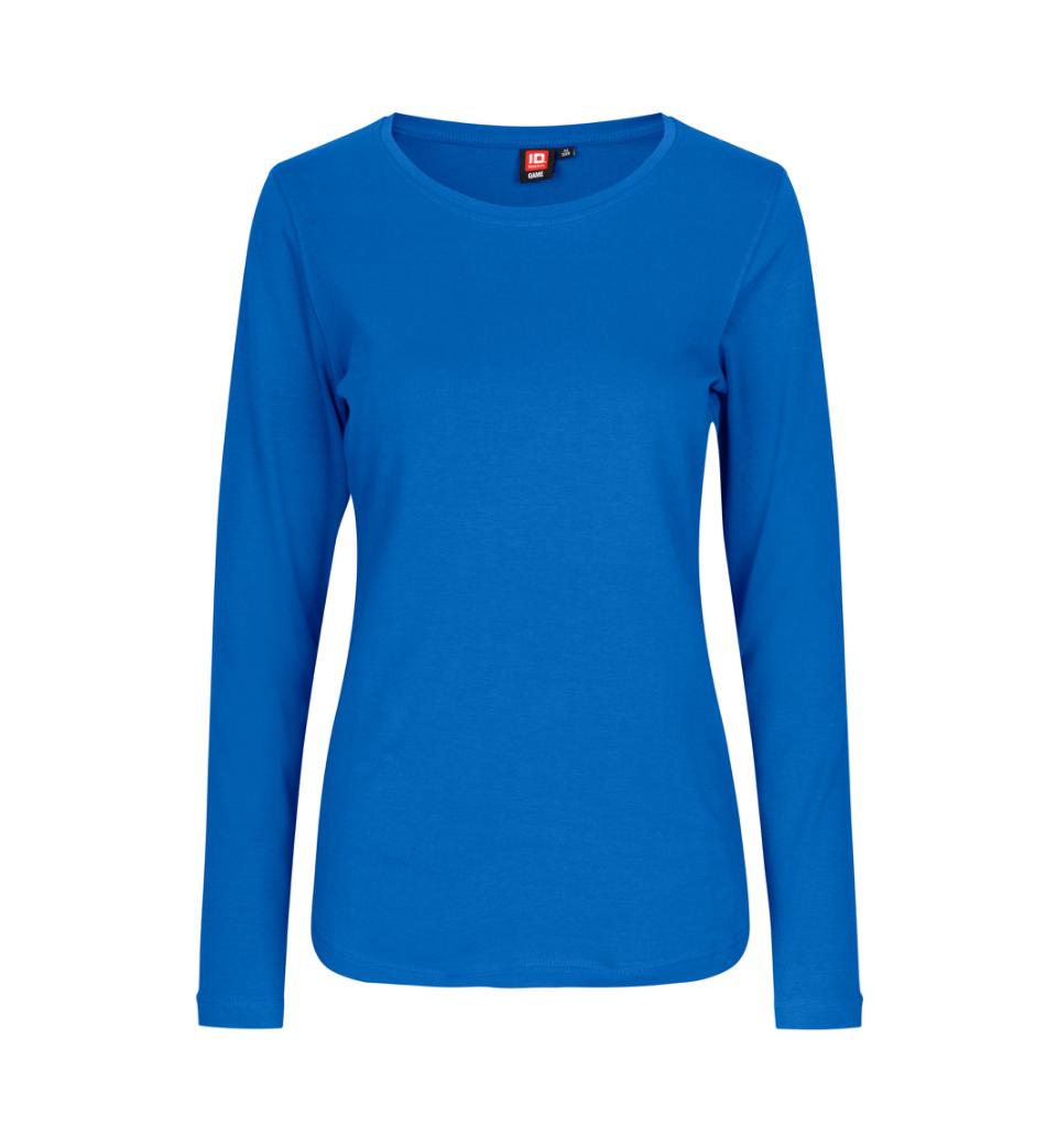 Interlock Langærmet T-Shirt Dame, Kongeblå - ID0509 - Modekompagniet.dk
