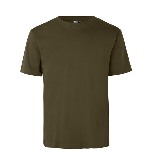 T-TIME T-shirt 100% bomuld - Oliven - ID510 - Modekompagniet.dk
