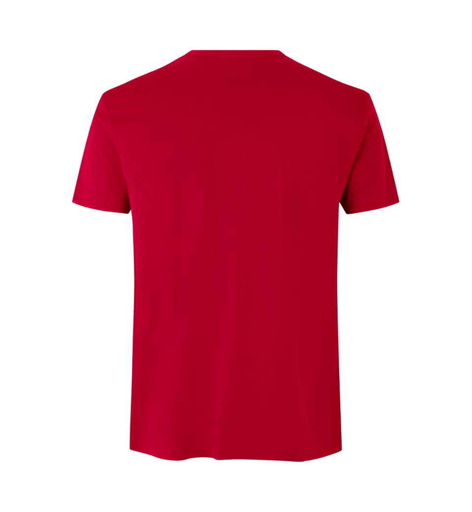 T-TIME® T-shirt med v-hals - Herre - Rød - ID 0514 - Modekompagniet.dk