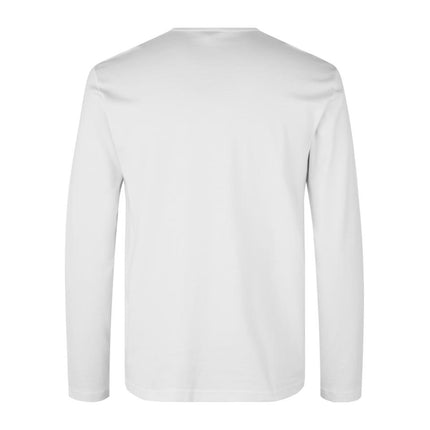 Interlock T-shirt med lange ærmer - Hvid - ID 0518 - Modekompagniet.dk