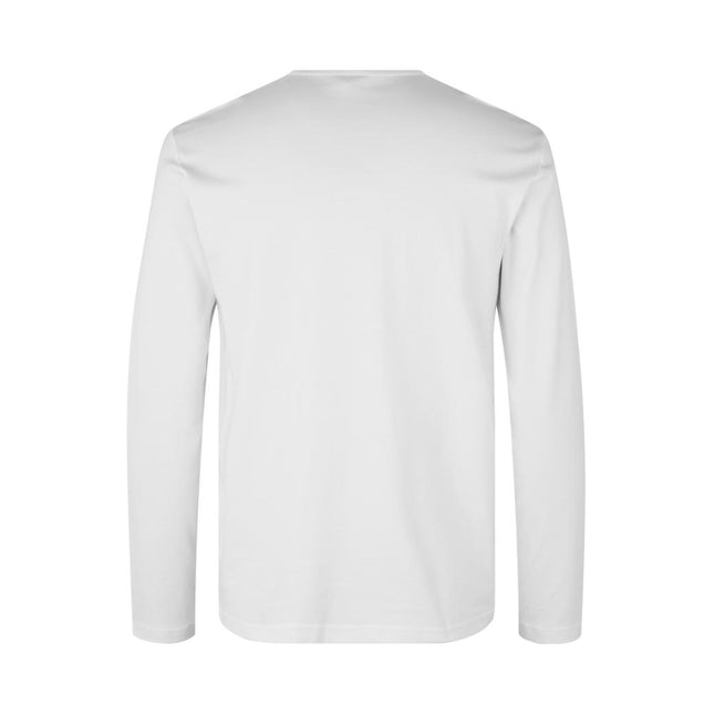 Interlock T-shirt med lange ærmer - Hvid - ID 0518 - Modekompagniet.dk
