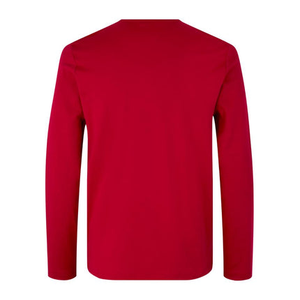 Interlock T-shirt med lange ærmer - Rød - ID 0518 - Modekompagniet.dk