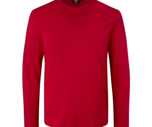 Interlock T-shirt med lange ærmer - Herre - Rød - ID 0518 – | Sport-T-Shirts