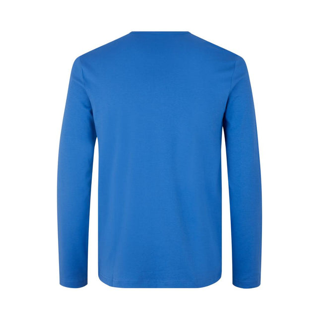 Interlock T-shirt med lange ærmer - Blå - ID 0518 - Modekompagniet.dk