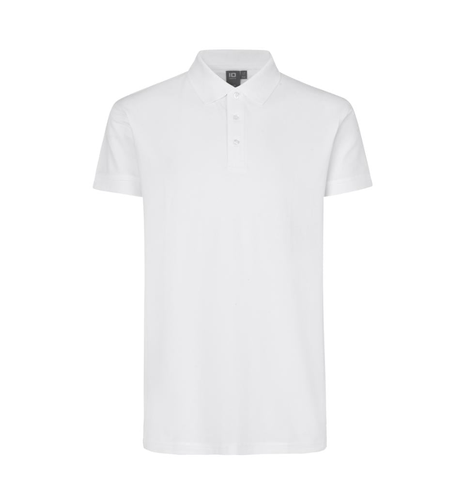 Stretch Poloshirt - Herre - Hvid - ID 0525 - Modekompagniet.dk