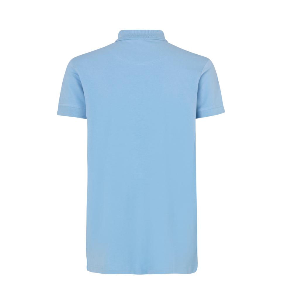 Stretch Poloshirt - Herre - Lys blå - ID 0525 - Modekompagniet.dk