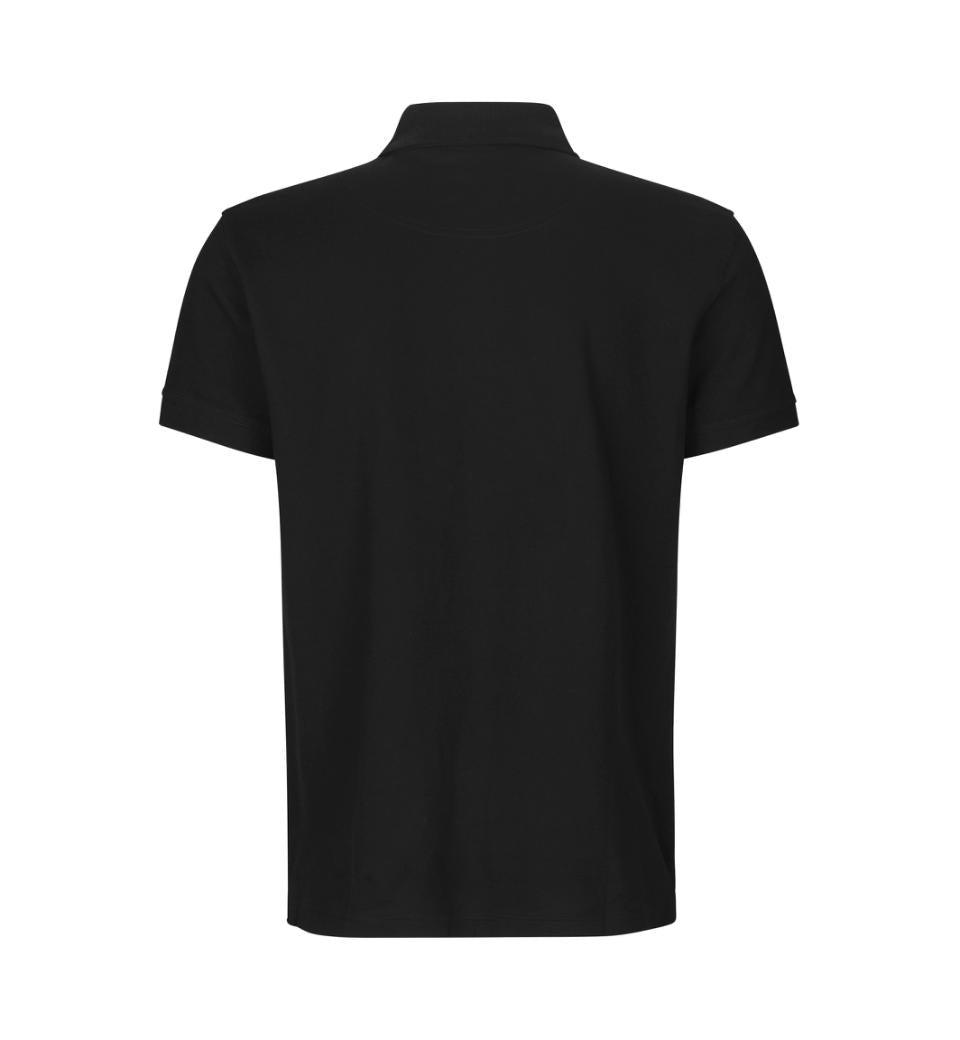 Stretch Poloshirt - Herre - Sort - ID 0525 - Modekompagniet.dk