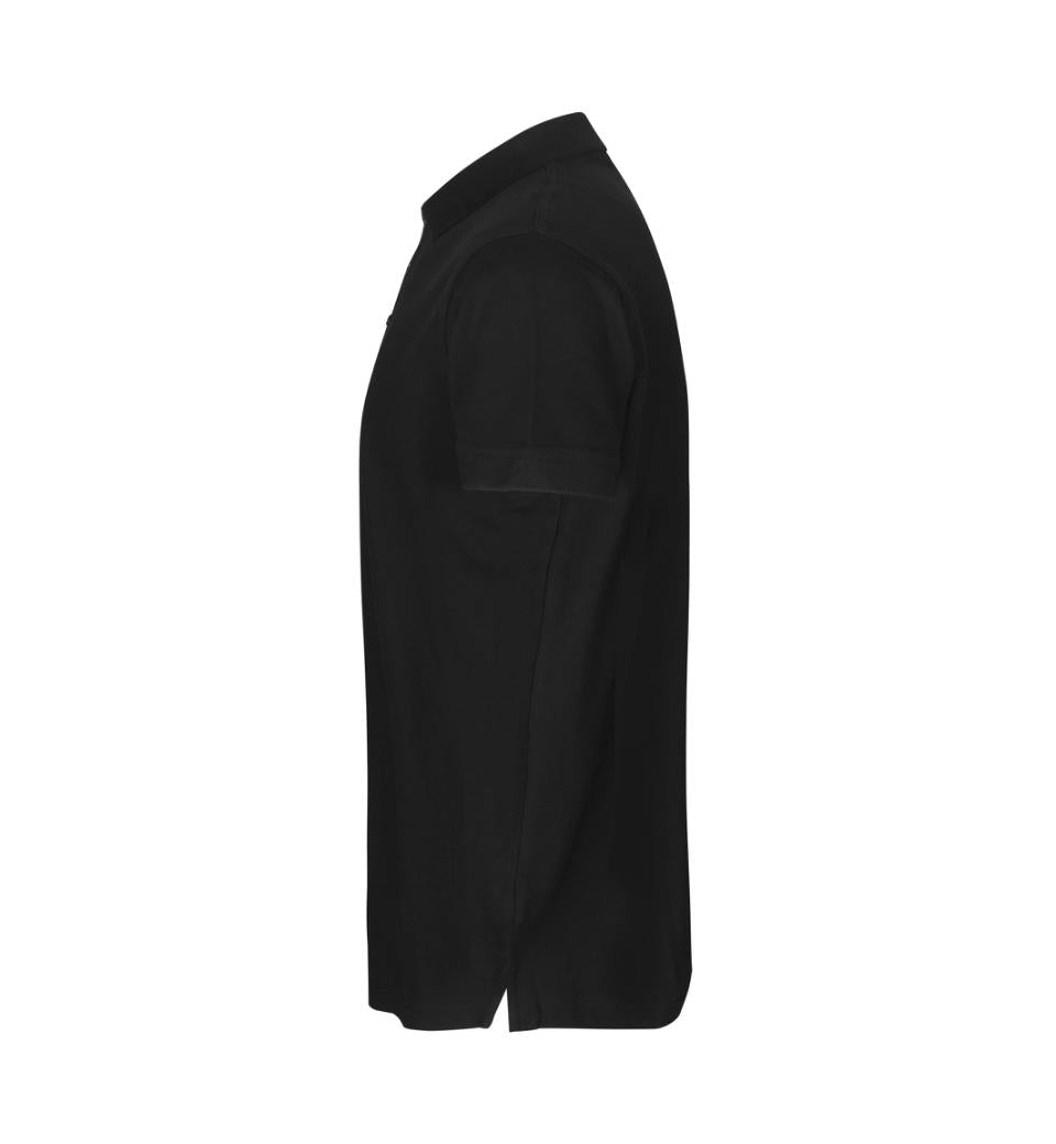 Stretch Poloshirt - Herre - Sort - ID 0525 - Modekompagniet.dk