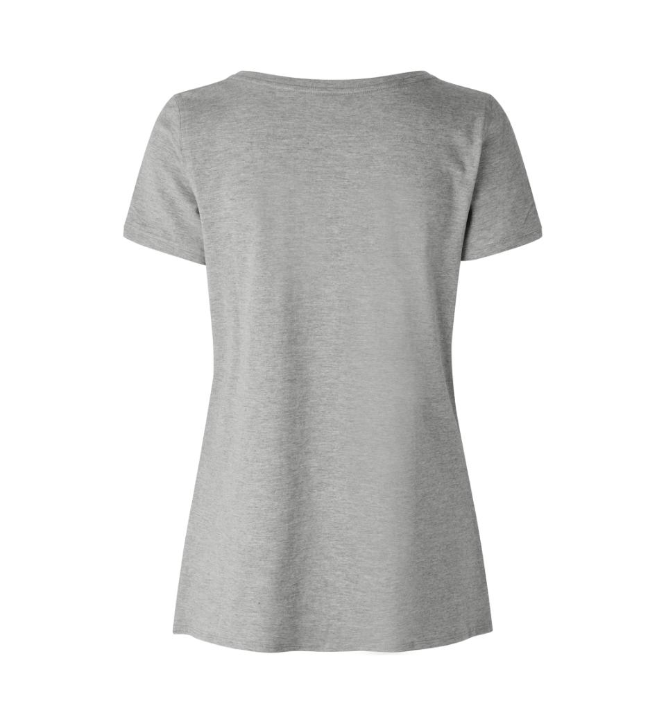Core T-Shirt Med O-Hals Dame, Grå - ID0541 - Modekompagniet.dk