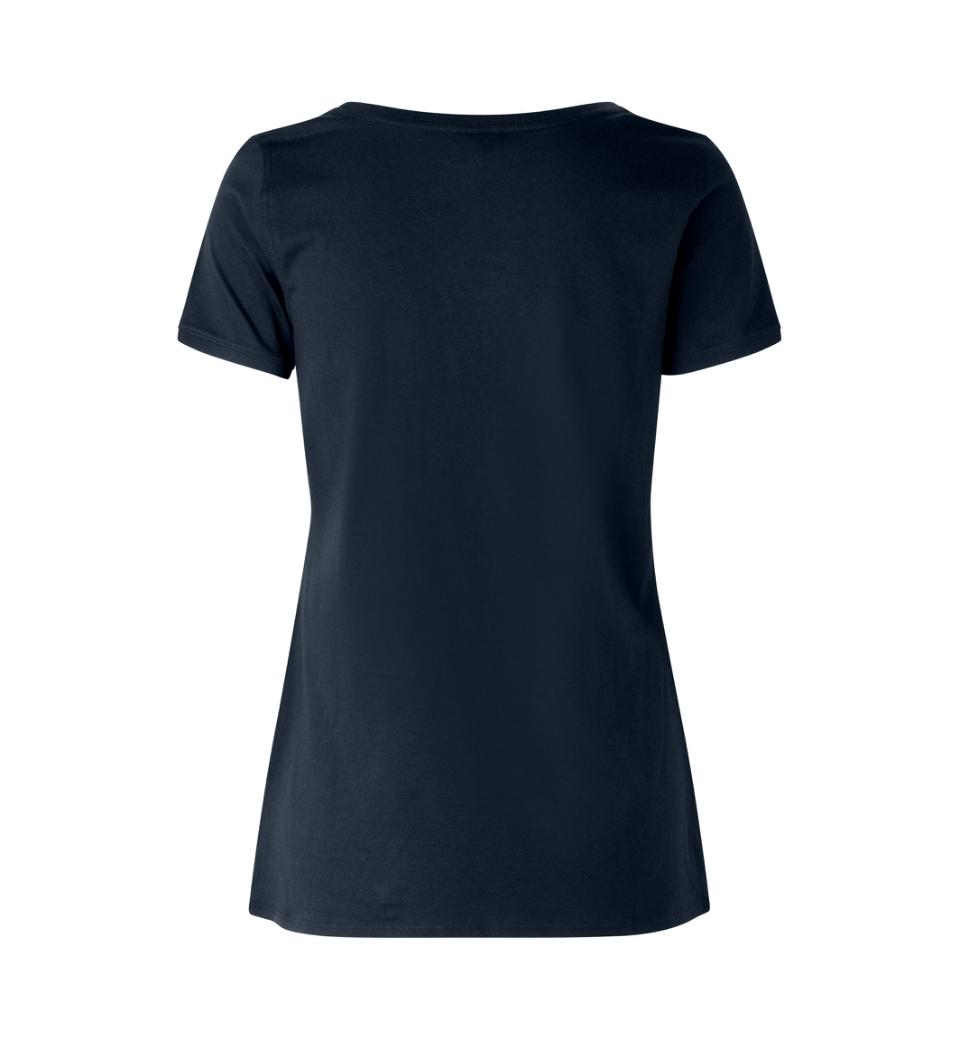 Core T-Shirt Med O-Hals Dame, Navy Blå - ID0541 - Modekompagniet.dk