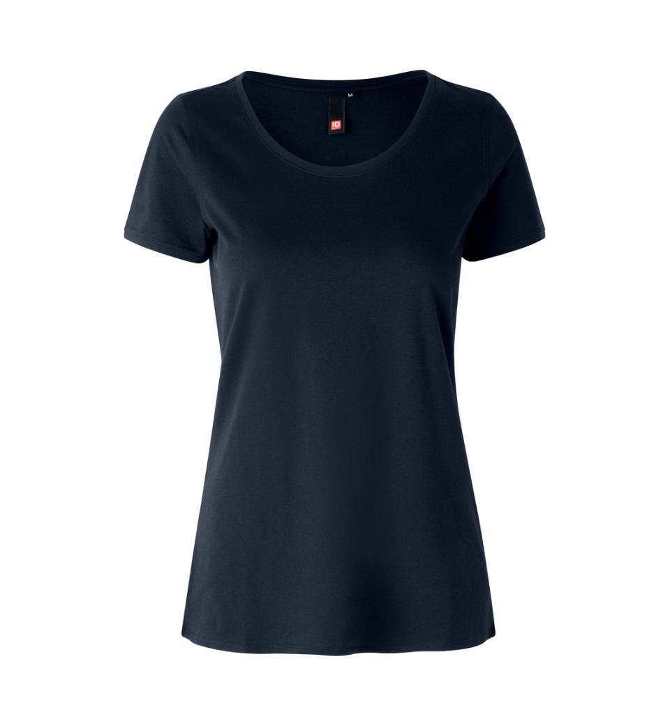 Core T-Shirt Med O-Hals Dame, Navy Blå - ID0541 - Modekompagniet.dk