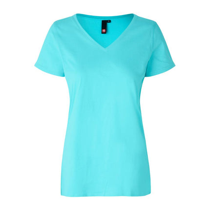 V-neck T-shirt - Dame - Mint - ID 0543 - Modekompagniet.dk