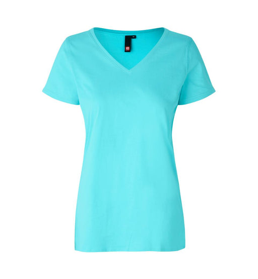 V-neck T-shirt - Dame - Mint - ID 0543 - Modekompagniet.dk