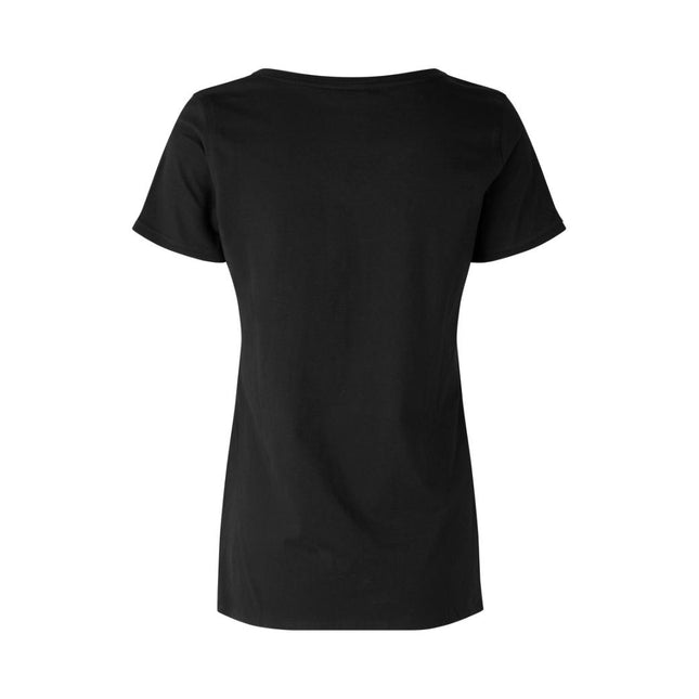 V-neck T-shirt - Dame - Sort - ID 0543 - Modekompagniet.dk