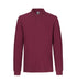 Basic Langærmet Poloshirt - Bordeaux -  ID0544 - Modekompagniet.dk