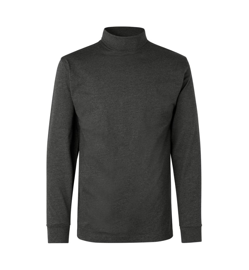 ID T-Time rullekrave med lange ærmer - Grå - ID0546 - Modekompagniet.dk