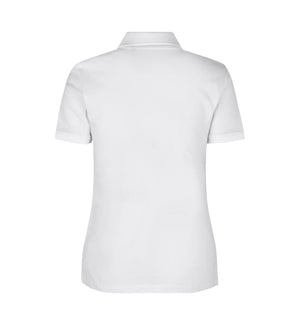 Økologisk Poloshirt - Dame - Hvid - ID 0587 - Modekompagniet.dk
