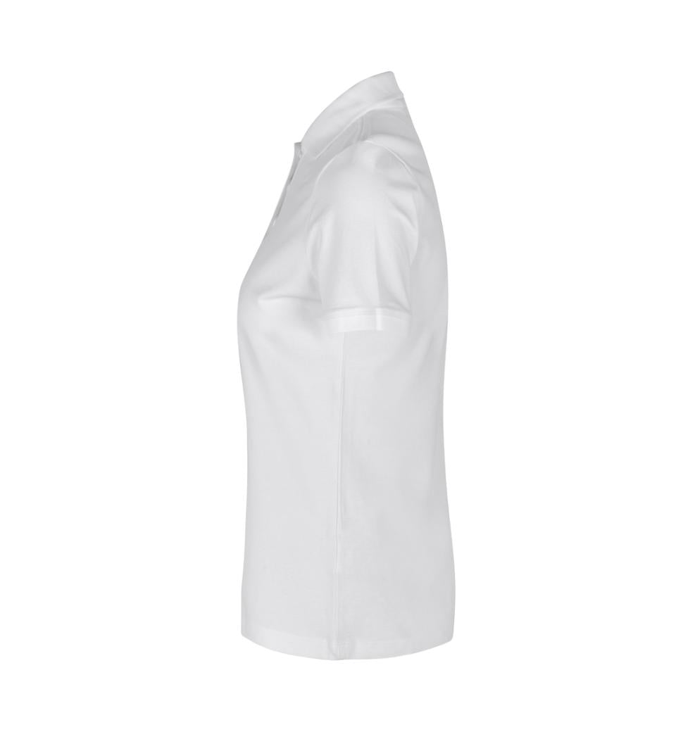 Økologisk Poloshirt - Dame - Hvid - ID 0587 - Modekompagniet.dk