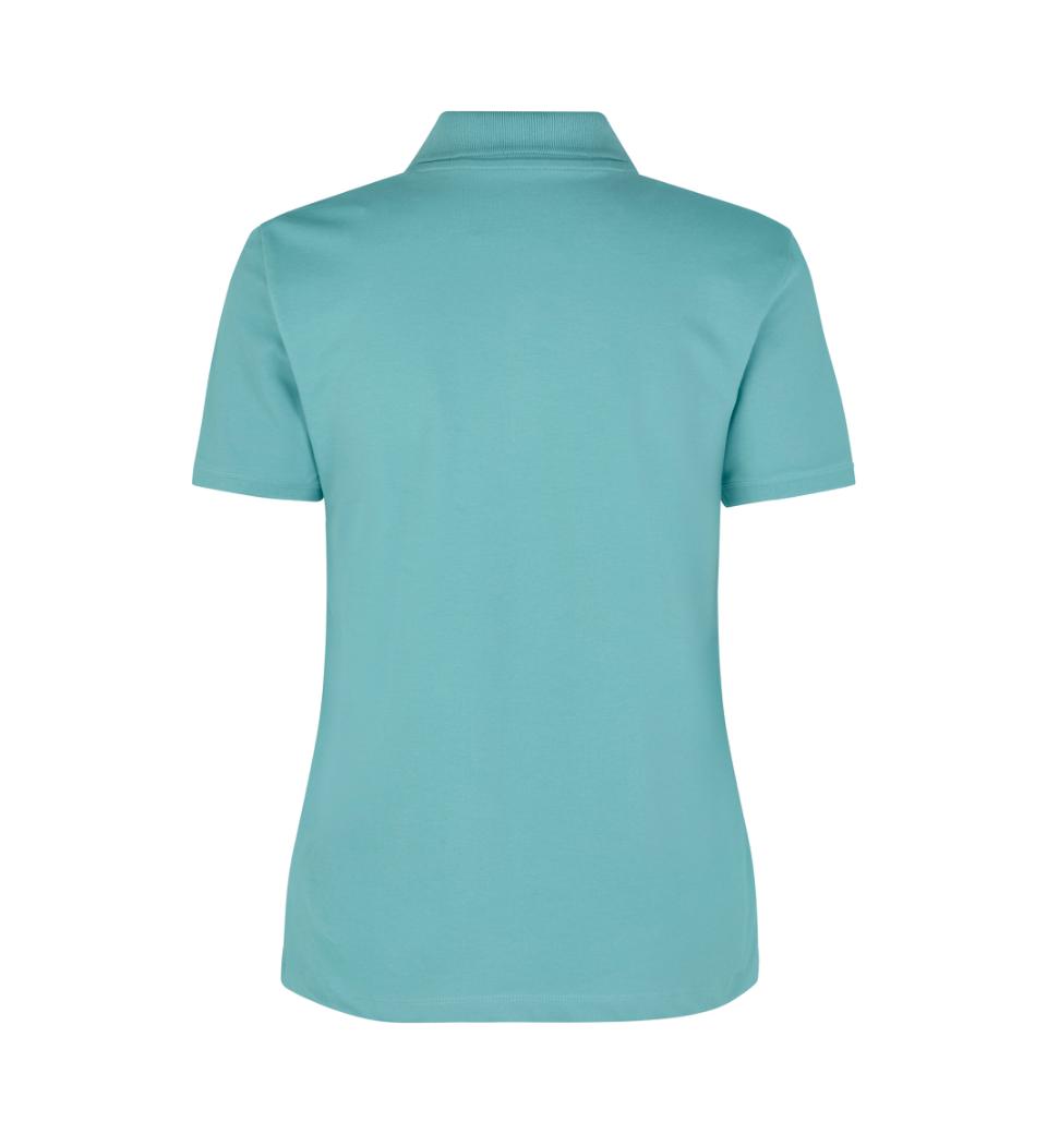 Økologisk Poloshirt - Dame - Aqua - ID 0587 - Modekompagniet.dk